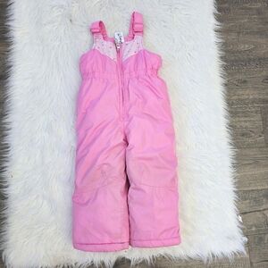 Pink Kids Snow Bib Snow Pants Size 3T